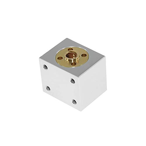 Lysee 3D Printer Parts & Accessories - New Hot T8 Lead Screw Nut Housing Bracket for 3D Printer Parts T8 Trapezoidal Lead Screw Conversion Nut Seat Aluminum Block - (Size: 2mm, Color: Black)