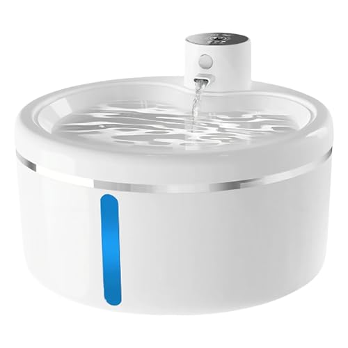 Fuente de agua automática para gatos y perros blanca miniatura 3
