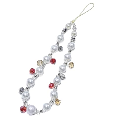 Donna Femminile Ciondolo Cellulare Mobilephone Cavo Sospeso E Elegante Fatto A Mano con Perline Gioielli Accessoria alla in Acrilico