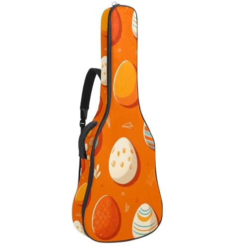 Housse guitare acoustique orange à motif original, le cadeau idéal pour musicien