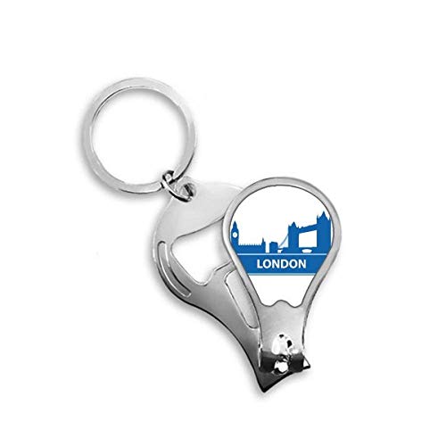 Coupe-ongles de pieds Londres Angleterre bleu avec motif touristique de ville