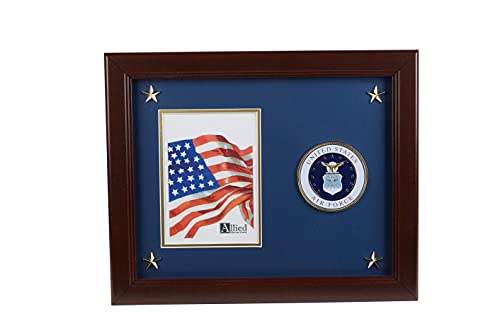 Allied Frame US Air Force Medallion Portrait Picture Frame with Stars - 5 x 7 Inch
