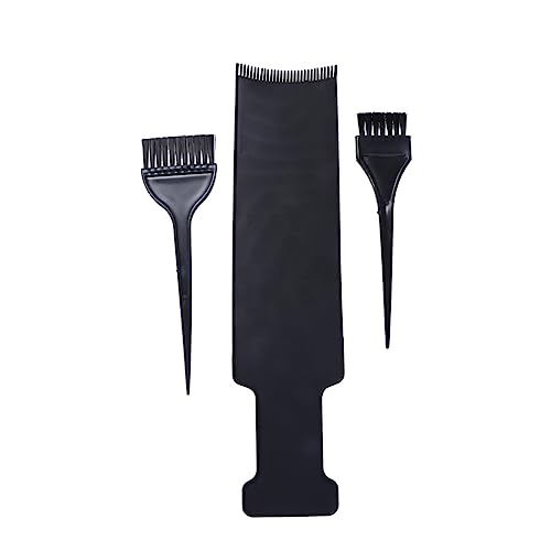 Anneome 3 piezas Herramientas para Teñir Cabello con Tabla Grande y Pinceles Tintes para Peluquería Profesional y Doméstico Cepillo y Peine para Mechas y Coloración Color Negro