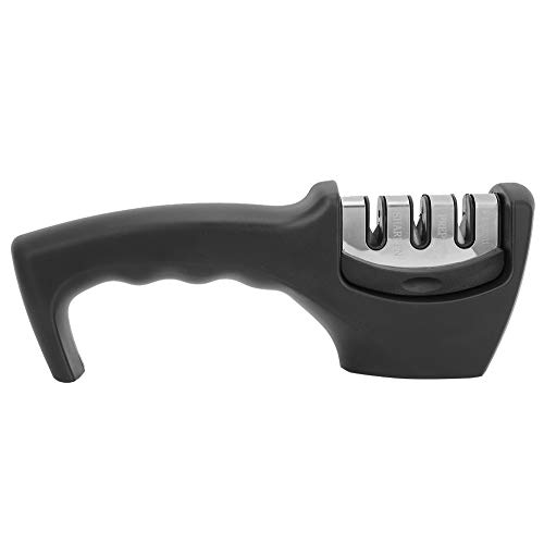 Affûteur de Couteaux de Cuisine Multifonction 3 en 1, Haute Dureté, Aiguiseur de Couteaux Manuel, Broyeur, Outils D'affûtage, Accessoire de Cuisine
