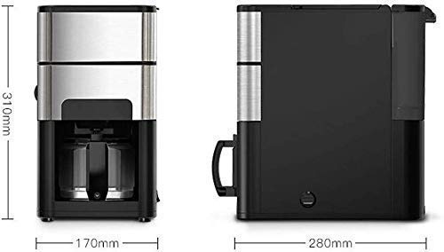 GLJTUO Kaffeevollautomat, 900 W, Haushaltskaffeemaschine, Vollautomatische Kaffeemühle, Edelstahl, Programmierbar, Geräuscharmer Betrieb, Anti-Tropf-Einstellungen – Bild 8