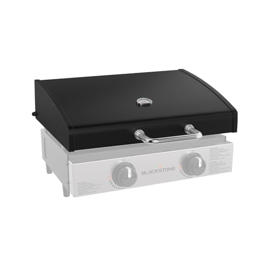 Upgrade Hinged Lid Hood for Blackstone 1666 22 Inch Tabletop Omnivore Griddle (2024 Model) Powder Coated Steel Griddle Hard Cover for Blackstone 2203 Griddle with Handle & Thermometer