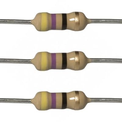 Insignia Labs - 47 Ohm Resistor (10Pcs) - 47 Ohm 1/4w (0.25 Watt) ?5% Tolerance Metal Film Fixed Resistor