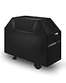 VEVOR Grill Cover, 48 inch BBQ Covers for Outdoor Grills, Waterproof, Fade Resistant, Weather Resistant Heavy Duty 600D Polyester, Easy On/Off, with Hook-and-Loop Straps, Black