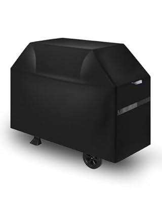 VEVOR Grill Cover, 48 inch BBQ Covers for Outdoor Grills, Waterproof, Fade Resistant, Weather Resistant Heavy Duty 600D Polyester, Easy On/Off, with Hook-and-Loop Straps, Black