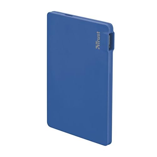 Trust Urban Powerbank 2200T - Ultra-dünner externer Akku (geeignet für Smartphone, 2200 mAh) blau