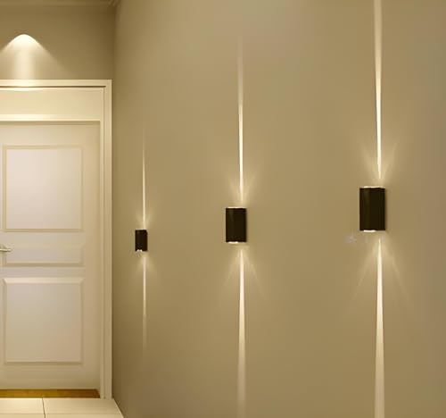 Image of FILLISKA LED Indoor UP Down Wall Light, Warm White Colour with Shockproof Alluminium White Body (Lazer Beam 1Up & 1 Down)(1 Year Warranty)