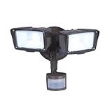 All Pro Outdoor Security MST18920LES Energy Star 180-Degree Motion Activated Twin Head LED Floodlight, Bronze
