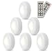 FXWSKY LED Puck Lights Battery Operated 6 Pack, Under Cabinet Lighting Wireless with Remote Control Timer Function Closet Light 4000k