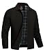 Rdruko Jacke Herren Übergangsjacke Bomberjacke Herbst Blouson Schwarz L