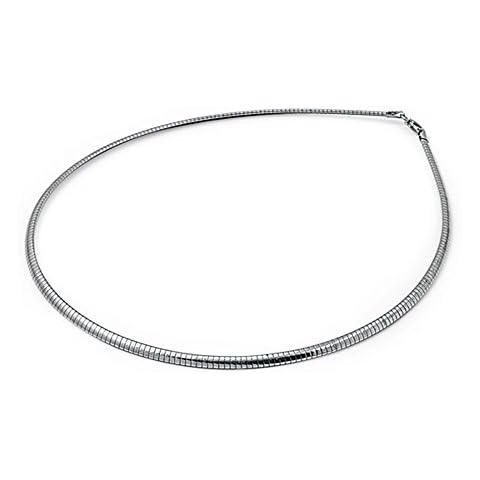 Sterling Silver Omega Chain 3mm Solid 925 Italy New Necklace 18" (2950-18) Cover