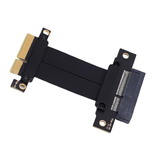 Sxhlseller Cable flexible PCIe 4.0 X4 Riser Cable de extensión GPU de alta velocidad para tarjeta gráfica M.2 WiFi tarjeta de sonido SSD compacto ATX/ITX negro ABS (5 cm) - imagen 8