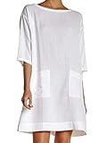 Eileen Fisher Organic Cotton Gauze Tunic Dress XXS MSRP $238.00 White