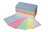 500 Moderationskarten Rechteck 10x20cm sortiert 180 g/qm L