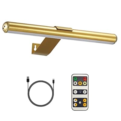 MIOBLUE Rechargeable Picture Lights with Remote,Full Metal Painting Light Display LED Battery Lamp with 3 Lighting Modes, Dimmable Dartboard Light with Timer for Frame Portrait Art