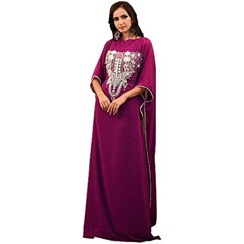 Kolkozy Fashion Women's Arabic Style Hand Made Kaftan Purple Size 2X Cover