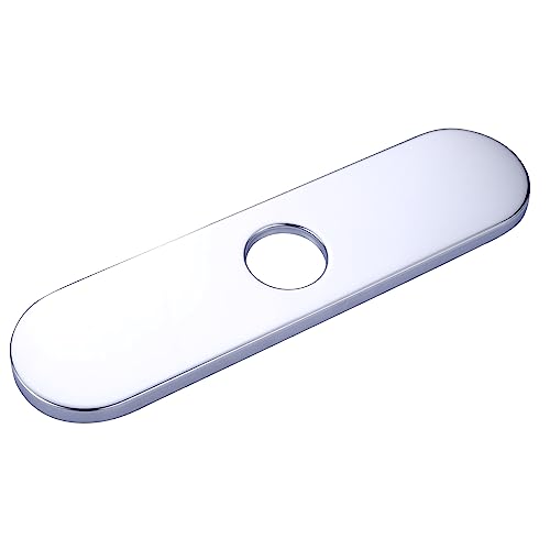 10-In Chrome Arc Edge Deck Plate for 1-3 Hole Faucets | iVIG