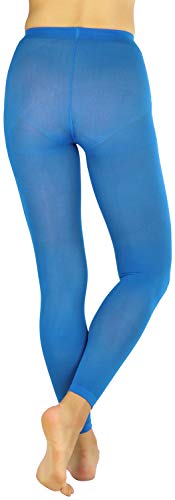 Image of ToBeInStyle Women's Opaque Ankle Long Nylon Footless Fun Tights Pantyhose