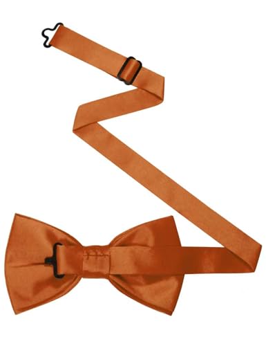Image of JEMYGINS Solid Color Pre-tied Bow Tie Adjustable Bowtie for Men