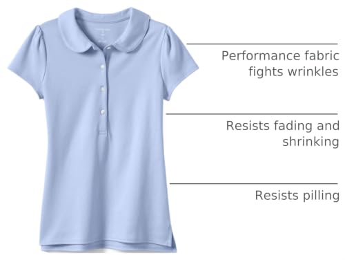 Image of Lands' End Girls Short Sleeve Peter Pan Collar Polo Shirt
