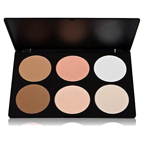 Vodisa Contour Face Powder Kit Base Foundation Corrector Palette Sleek Pigment Pro Pressed Powder Cosmetics Highlighting Contouring Bronzing Professional Beauty Make up Bronzer Pallet Brown Cover