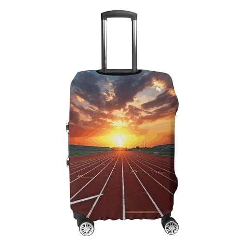 Travel Luggage Cover Elastic Suitcase Protector Anti-Scratch Washable Dusk Running Track Luggage Sleeve Tsa Approved Carry on Covers Baggage Cover Fits 18-32 Inch Luggages4