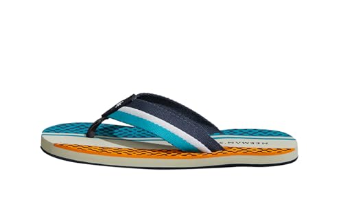 Image of Neeman's Modern Striped Fusion Flip Flops for Men | Orthopedic & Cushioned Slippers | Soft, Lightweight, Flexible Indoor Outdoor Chappal