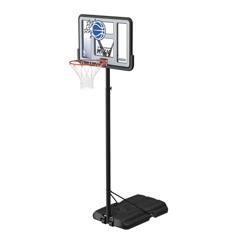 Image of Lifetime NBA Orlando Magic Portable Basketball Hoop, Adjustable Height 7.5-10 Ft, 44 Inch Shatterproof Fusion Backboard, Base with Wheels