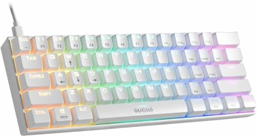 GAMDIAS - Hermes E3-61 Key RGB Mechanical Gaming Keyboard - Red Switch - Certified Optical Switches - N-Key Rollover and Anti-Ghosting Functionality (GD-Hermes E3 RED WH)