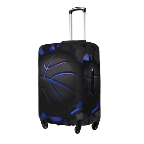 3d Basketball Blue Luggage Cover Washable Elasticated Luggage Covers for Suitcase tsa Approved Stylish Dust and Scratch Resistant Luggage Case Protector2