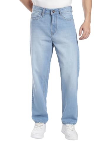 Image of INKD Men's Relaxed Fit Jeans - 100% Cotton | Jeans for Men | Mid-Rise | Pants for Men | Comfortable Dailywear