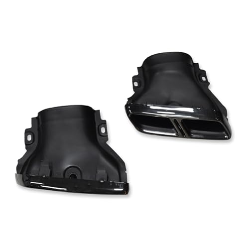 に適合する Eクラス W213 E63 AMG 2017-2019 車用排気チップ ステンレススチール ブラック マフラー テールパイプチップ 車用マフラーカッター(Conjoined silver)