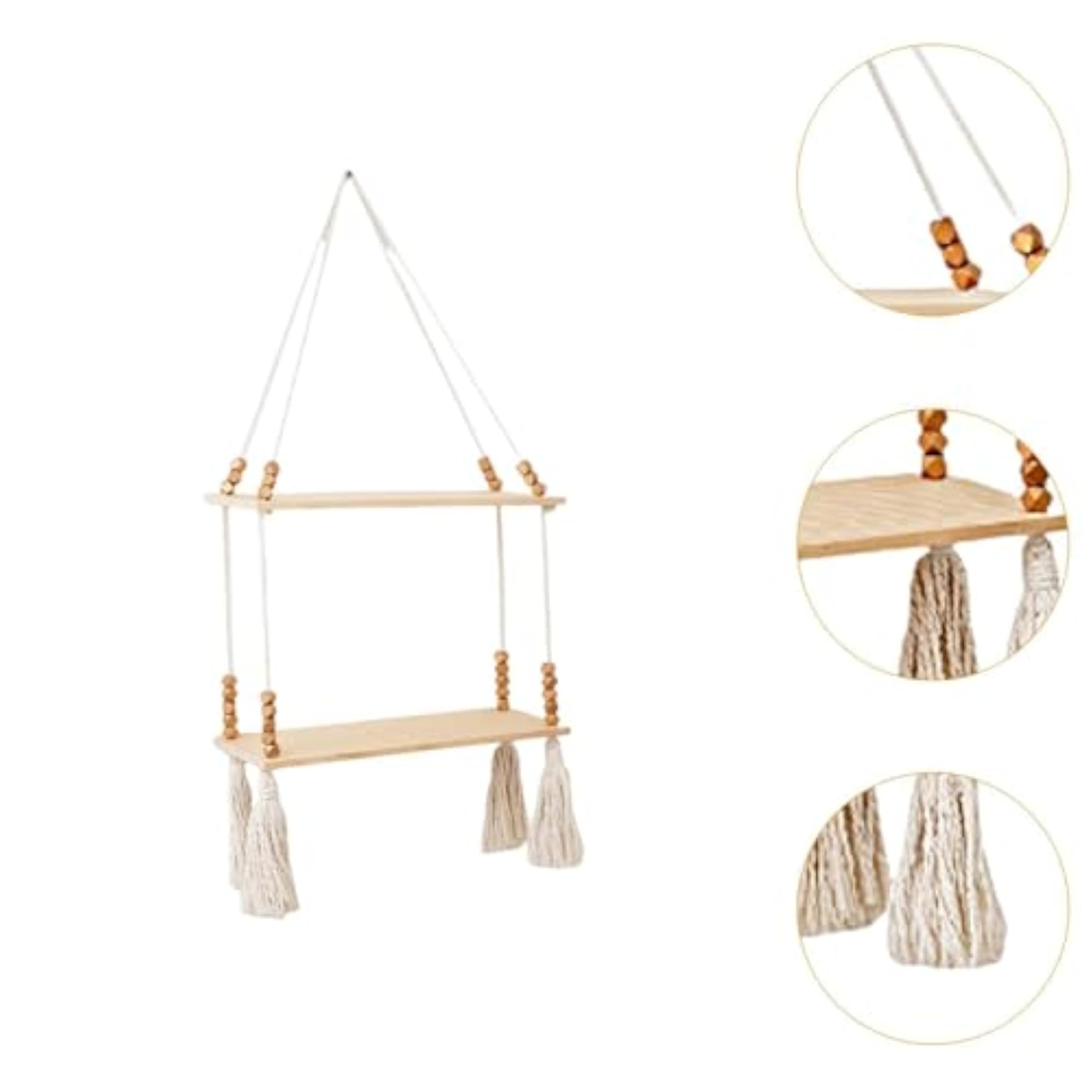 Boho Macrame Wall Hanging Shelf