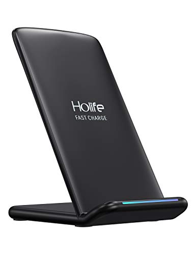 Holife Chargeur sans Fil Rapide, Chargeur Induction Nouvelle Version Charge Rapide pour Galaxy S10/S9/Note9/S8/Note8/S7, Standard pour iPhone XS Max/XS/XR/X/8