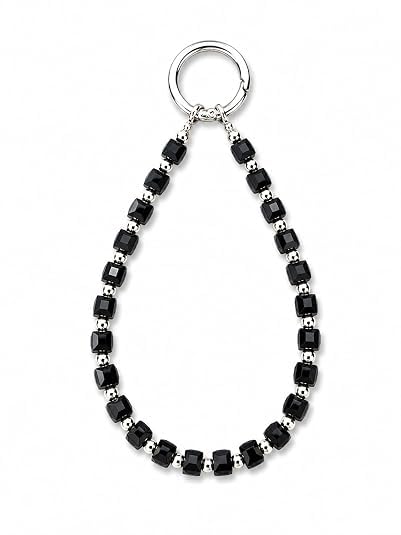 Luxury Crystal Beaded Phone Charm Strap for Women & Girls | Detachable Wrist Lanyard with Cube Crystal Beads | Elegant Mobile Phone Charm Chain | Universal Phone Case Hand Strap-image-46