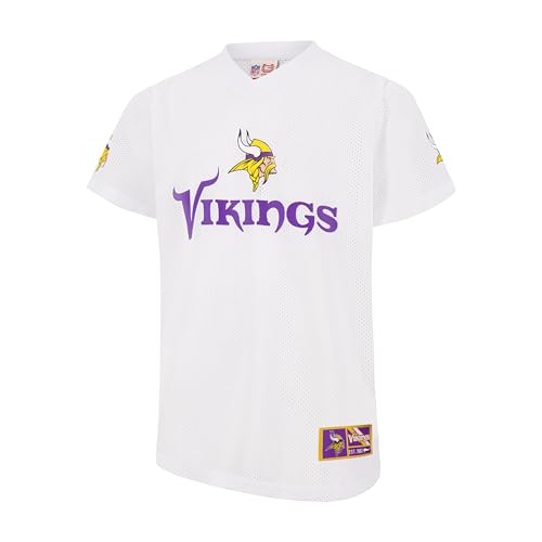 Ultra Game Youth NFL Official Super Soft Supreme Jersey Shirt, Minnesota Vikings, Team Color, 10-12