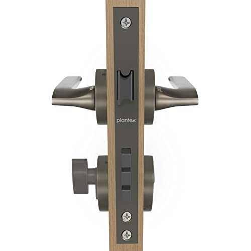 Image of Plantex Fully Brass Door Lock with 3 Years of Warranty /Main Door Lock for Home /Mortise Lock for Door - Main Door Lock Set (Sumer-3037, Satin Black Matt)