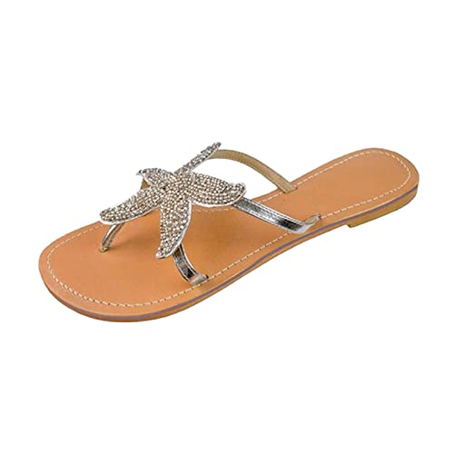 Women'S Flat Beach Sandals Cute Starfish Sandals Clip Toe Flip Flops Comfortable Outdoor Travel Sandals Summer Slippers3