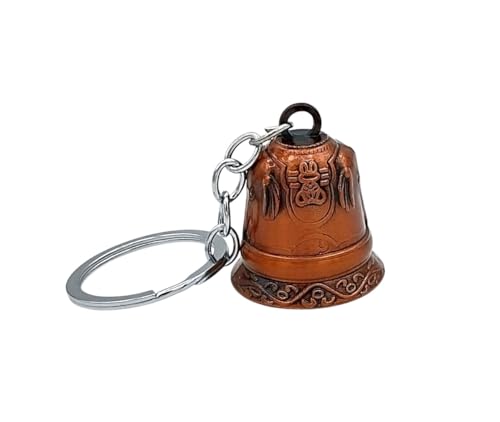Image of Classic Antique Tibetan Temple Bell Shaped Keyring for Gift Gaurdian bell for Car Bike Bags Metal Key ring Key Chain Bag Charm Gift