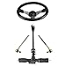 ZHEBEIMU 270mm/10.6'' Front Steering Wheel Parts 330mm/13'' Rack Pinion Adjustable Shaft Tie Rod Ends Assembly for DIY Electric 110cc 125cc 150cc Go Kart Golf Buggy UTV Off-road Vehicle