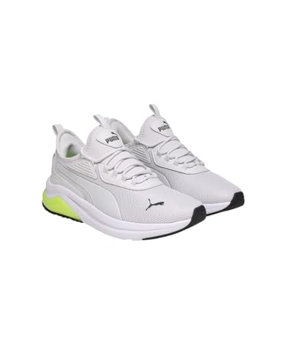 Image of PUMA , Unisex-Adult, Amplifier, Feather Gray-White-Black-Lemon Sherbert, Sneaker, 6UK, (39686719)
