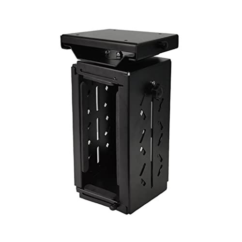 Soporte Ajustable de Metal para CPU, Soporte Colgante Bajo Escritorio para Torre de CPU con Giro de 180°, Soporte Resistente para CPU de Computadora miniatura 1