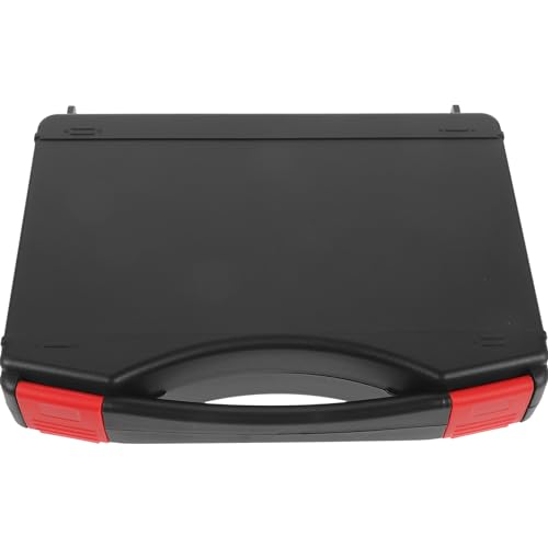 Angoily Reusable Plastic Carrying Case Small Hard Case Tool Carry Box Portable Tool Storage Waterproof Camera Protective File Organiser Boxes Black