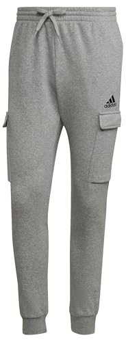 Essentials Fleece Regular Tapered Cargo Pants Medium XL uomo grigio