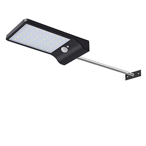YOMYM Solar Gutter Lights Wall sconces with mounting pole, 36 LED Solar motion sensor detection lights for outdoor, Waterproof exterior security lights, 3 Working mode for stable, Porch, Garage