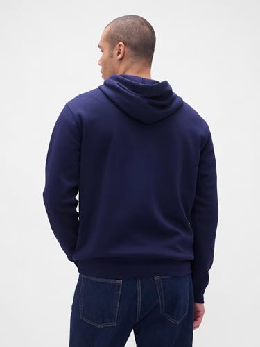 Image of Gap Men Printed Cotton Blend Relaxed Fit Full Sleeve Hoodie
